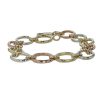Bracelets 9ct. Handmade Yellow, White and Rose Gold Link Bracelet