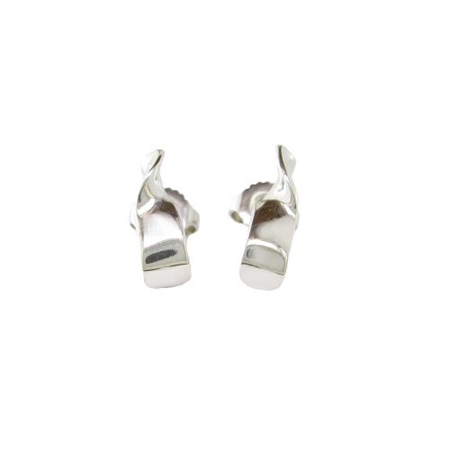 Earrings 9ct. White Gold Twist Earrings