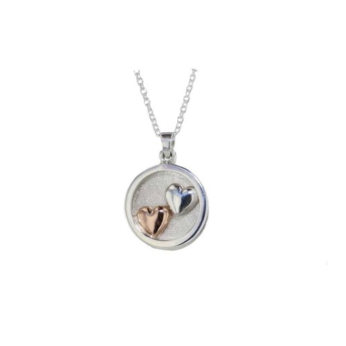 Jewellery Sterling Silver Circular Floating Heart Pendant
