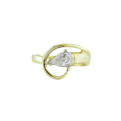 Diamond Rings 18ct. Yellow Gold Swirl Diamond Ring