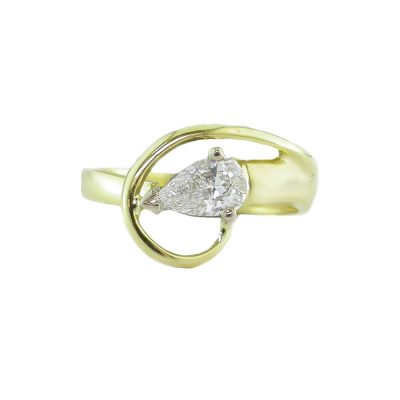 Diamond Rings 18ct. Yellow Gold Swirl Diamond Ring