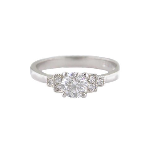 Diamond Rings Vintage Style Diamond Solitaire Ring