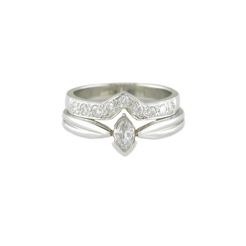 Diamond Rings Platinum Marquise Diamond Ring Set