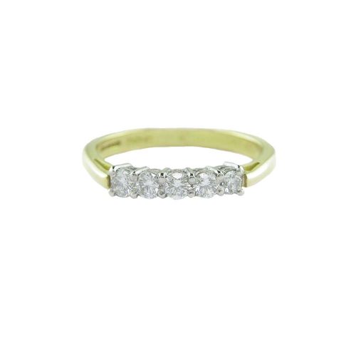 Diamond Rings 18ct. Gold Eternity Ring with 5 Diamonds