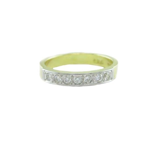 Eternity Rings 18ct. Yellow Gold Eternity Ring with Platinum Overlay