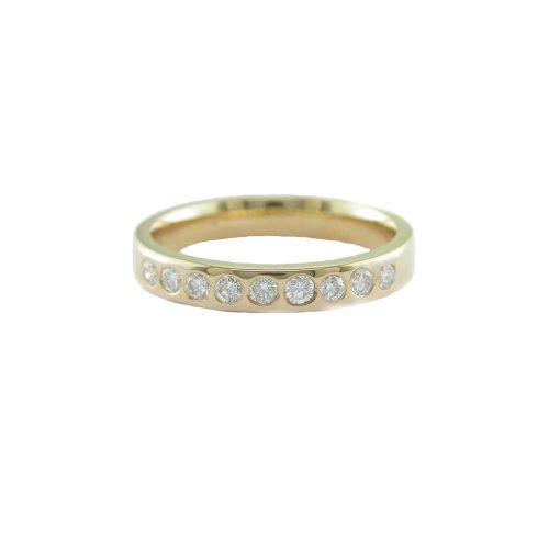 Eternity Rings 18ct. Red Gold Eternity Ring with 9 Diamonds