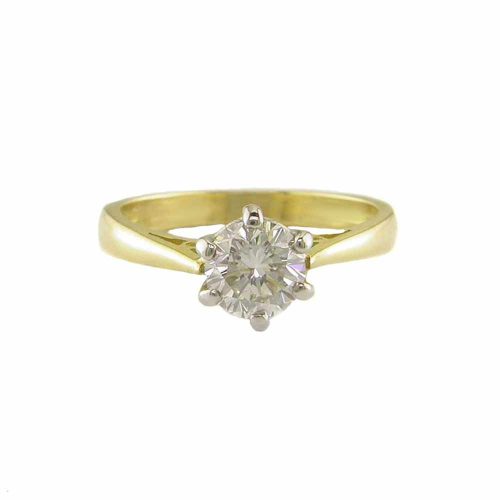 Diamond Rings 18ct. Yellow Gold Solitaire Diamond Ring