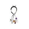 Burren Collection Sterling Silver Multi Stone and Burren Flower Pendant