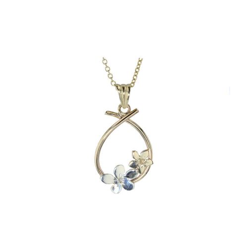 Burren Collection 9ct. Yellow Gold Forged Pear Shaped Pendant