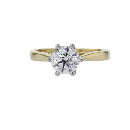 Engagement Carousel 18ct Yellow Gold 1.0ct Solitaire Diamond Ring