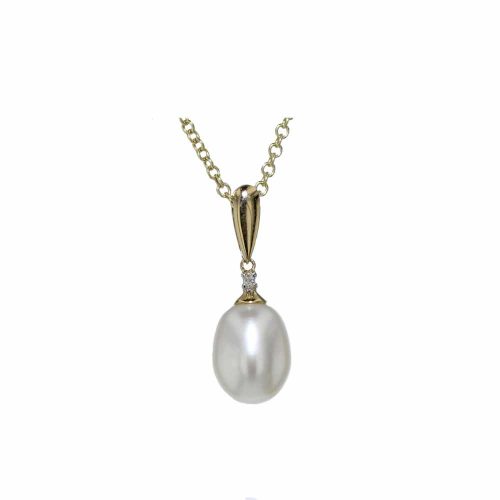Gold Pendants 9ct Yellow Gold and Pearl Pendant