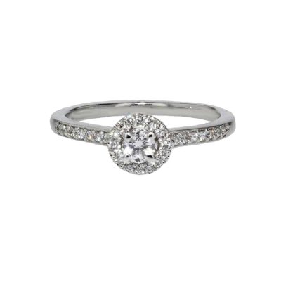 Diamond Rings 18ct. White Gold Diamond Cluster
