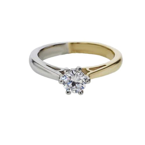 Diamond Rings 18ct. Yellow Gold and Platinum Engagement Ring