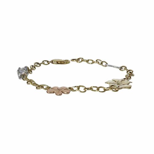 Burren Bracelets 9ct. Gold Burren Flower Bracelet