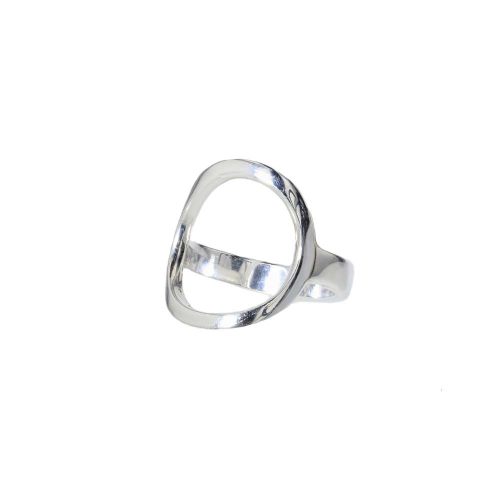Dress Rings Open Oval Sterling Silver Ring