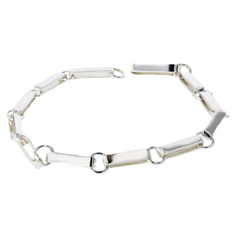 Bracelets Handmade Sterling Silver Flat Link Bracelet