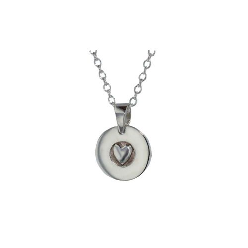 Jewellery Sterling Silver Round Heart Pendant