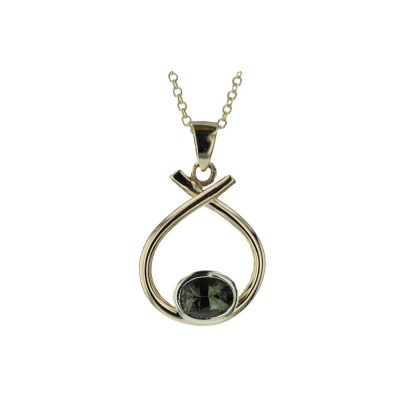 Jewellery 9ct. Gold Pendant with Bezel set Tourmaline