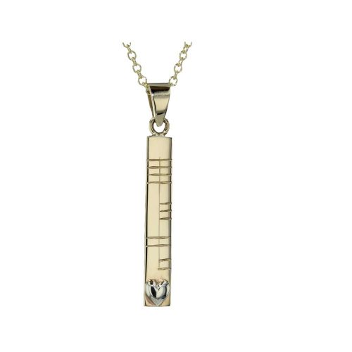 Jewellery 9ct. Gold ‘Love’ Pendant with Ogham Writing