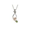 Burren Collection Rose Gold Burren Flower & Peridot Pendant