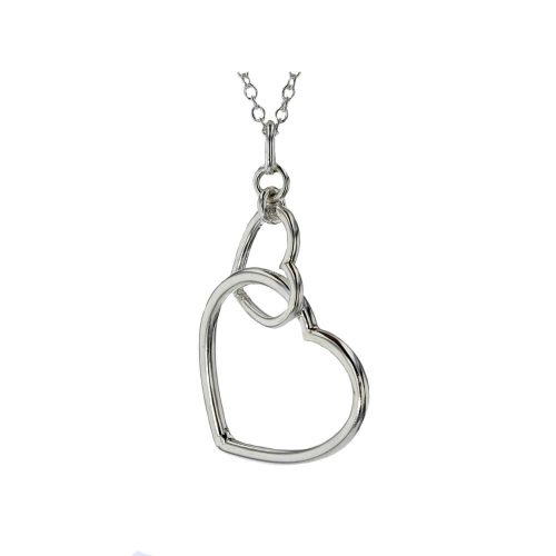 Jewellery Interlocking Sterling Silver Heart Pendant