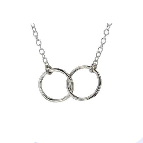 Jewellery Double Circle Pendant in Sterling Silver