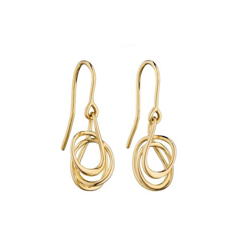 Jewellery 9ct. Yellow Gold Wire Wrap Earrings