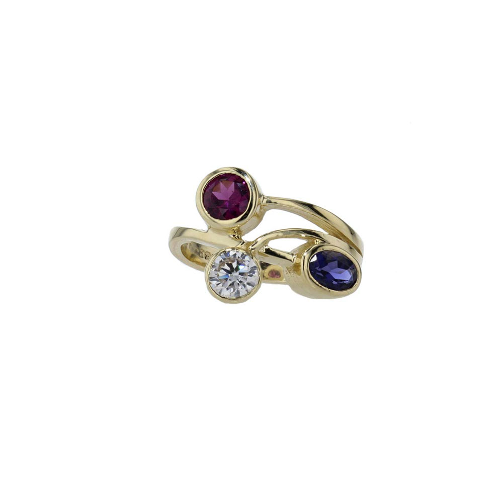 Bailey Crab Ring 14kt Yellow Gold w/ choice of Precious Birthstone -  Chesapeakejewelers