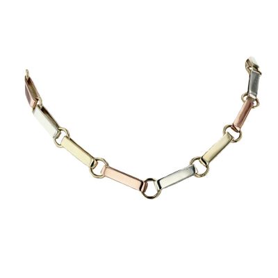 Jewellery Yellow, White and Rose Gold Handmade Link Chain