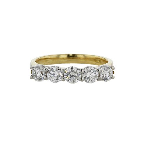 Eternity Rings 18ct Yellow Gold Ring set with 5 Diamonds