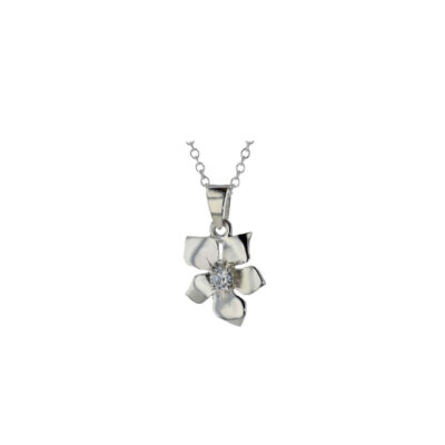 Sterling Silver Burren Pendant set with CZ