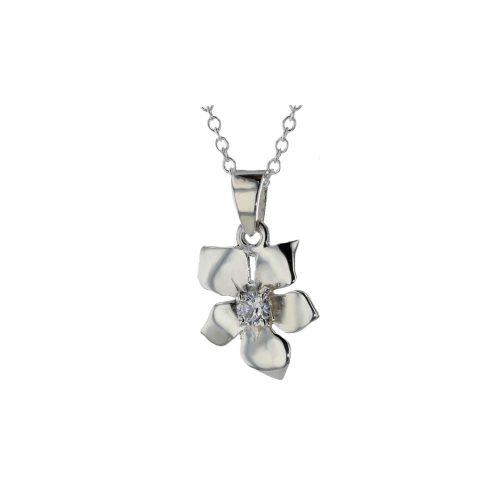 Burren Collection Sterling Silver Burren Pendant set with CZ