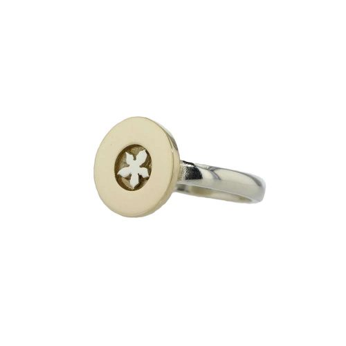Burren Collection 9ct Yellow Gold and White Gold Burren Flower Ring