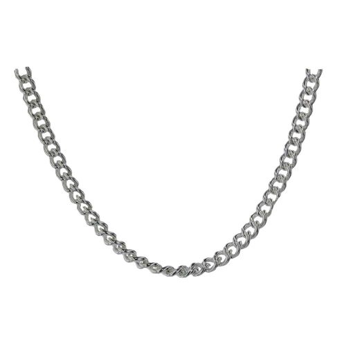 Gents Jewellery Flat Curb Sterling Silver Gents Chain