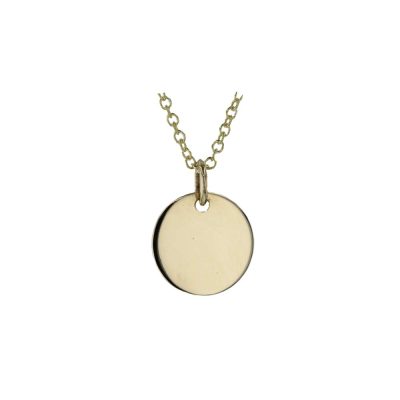 Jewellery 9ct Yellow Gold Engravable Disc