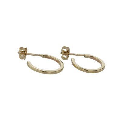 Earrings 9ct Yellow Gold Handmade Hoop Earrings