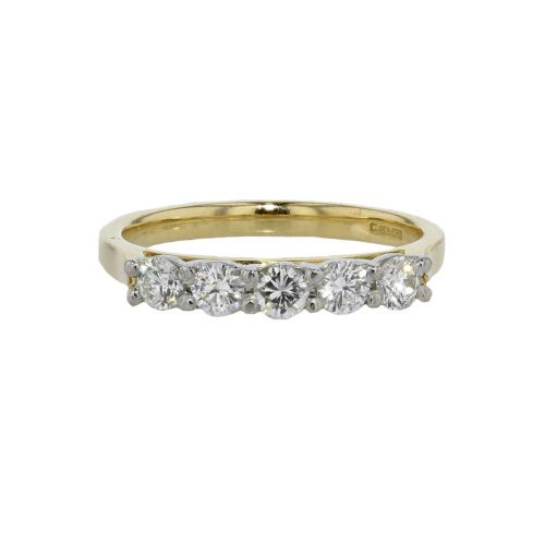 Eternity Rings 18ct Yellow Gold Eternity Ring set with 5 Diamonds