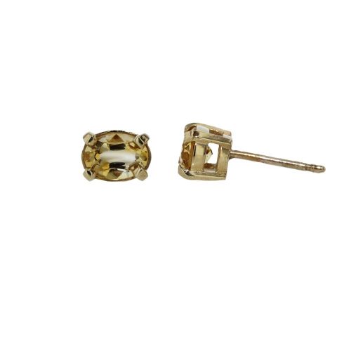 Jewellery 9ct Yellow Gold Yellow Citrine Earrings