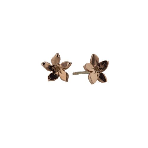 Burren Collection 9ct. Rose Gold Gentian Burren Flower Earrings