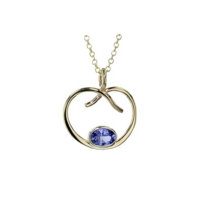 Jewellery Heart Shaped Tanzanite Pendant in 9ct Gold