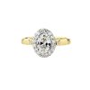 0.70ct Oval Diamond Cluster Ring with 18ct Yellow Gold Band
