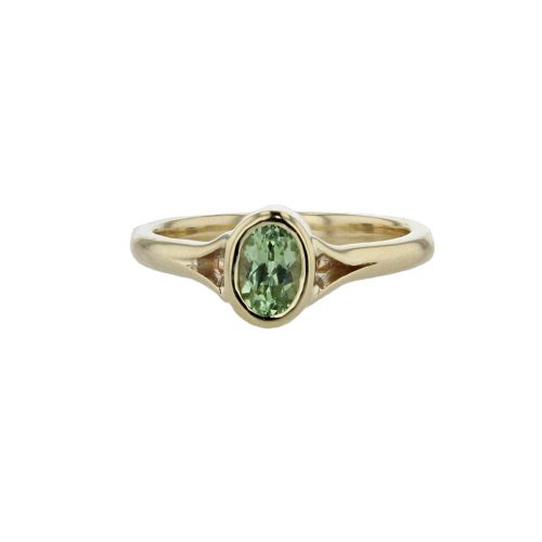 Dress Rings Mint Green Garnet, 9ct Yellow Gold Ring