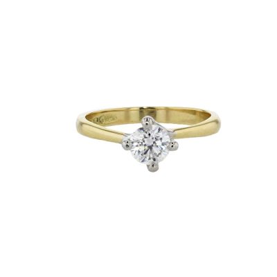 Diamond Rings 4 Claw Twist Setting Diamond Engagement Ring