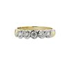 Dress Rings 5 Diamond Wave Eternity Ring set in Platinum