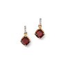 9ct Gold Garnet & Diamond Earrings Earrings 9ct Gold Garnet & Diamond Earrings