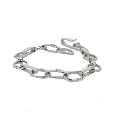 Bracelets Handmade Sterling Silver Flat Link and Bracelet