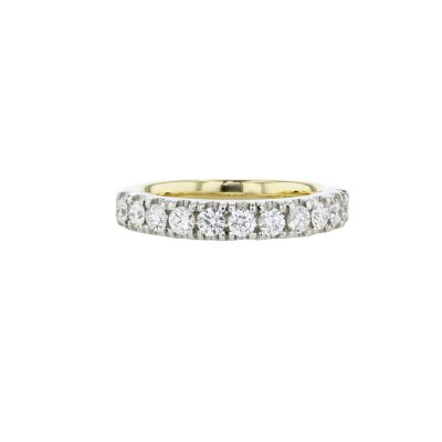Eternity Rings Half Eternity Diamond Ring in Platinum & 18ct Yellow Gold