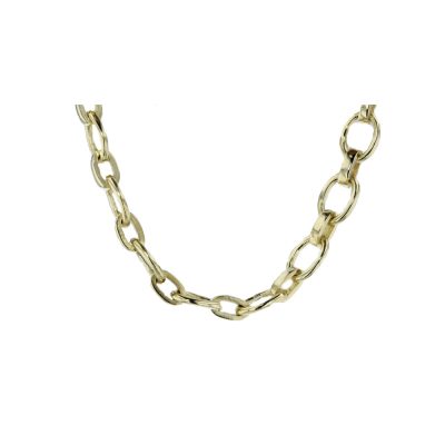 Jewellery Oval Link 9ct Yellow Gold Handmade Chain