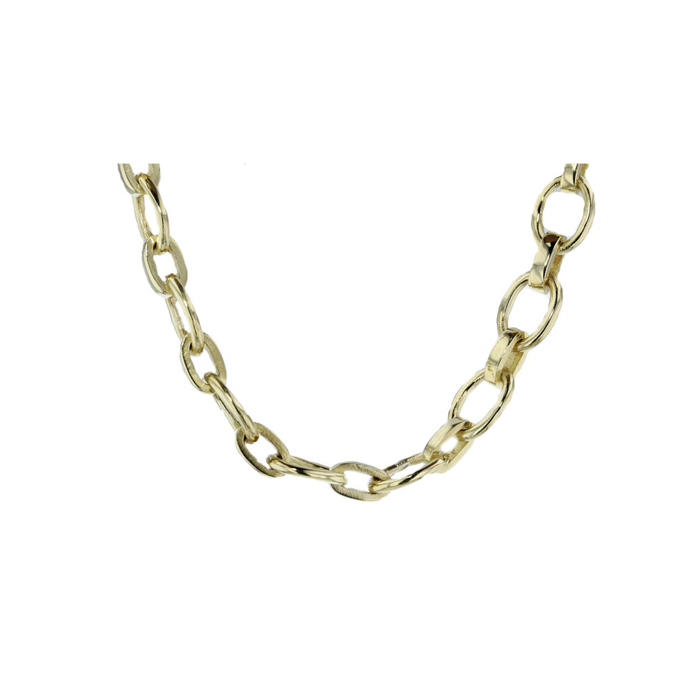 Chains & Necklaces Oval Link 9ct Yellow Gold Handmade Chain
