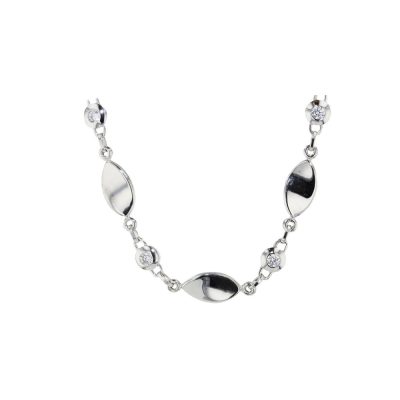 Jewellery 9ct White Gold CZ Necklace